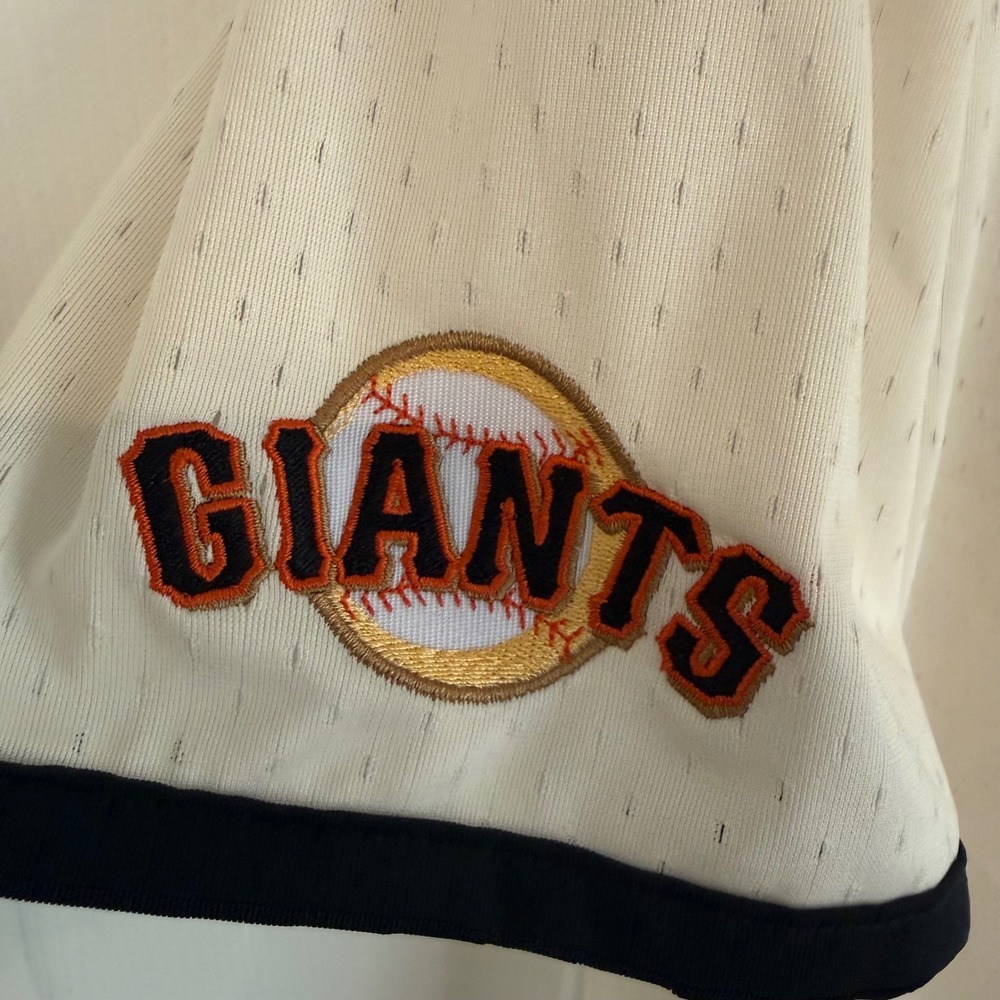 Champion San Francisco Giants Mesh Crop Top Jersey White Black Womens Small - Picture 4 of 5